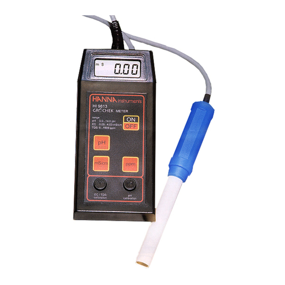 Hanna Instruments HI 9812 Manual De Instrucciones