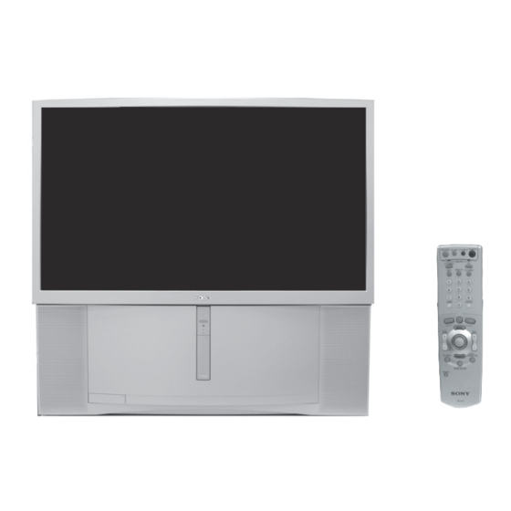 Sony KP-46WT510 Manual De Instrucciones