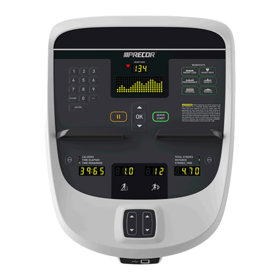 Precor P10 Funcionamiento Y Mantenimiento