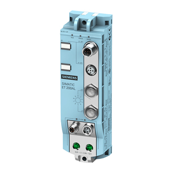 Siemens SIMATIC ET 200AL IM 157-1 PN Manuales