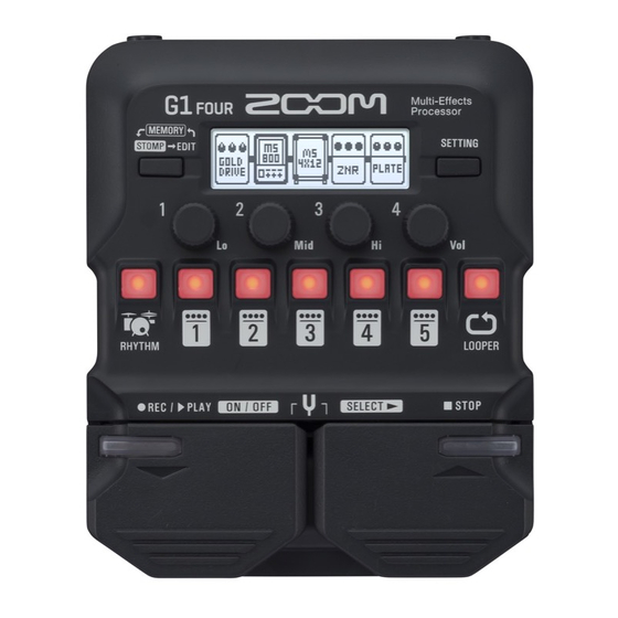 Zoom G1 FOUR Guía Rápida