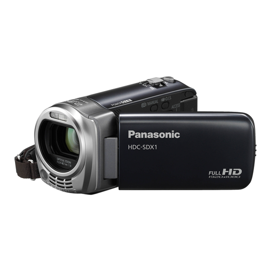 Panasonic HDC-SDX1 Instrucciones De Funcionamiento