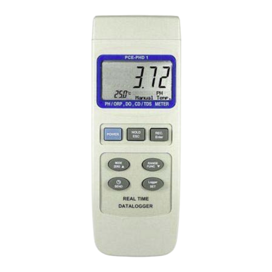PCE Instruments PCE-PHD 1 Manual De Instrucciones