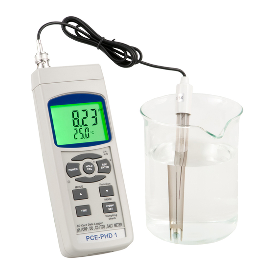 PCE Instruments PCE-PHD 1 Manual De Instrucciones