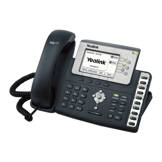 Yealink SIP-T28P Guía Rápida De Uso