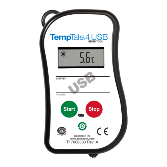 Sensitech TempTale 4 USB Instrucciones De Uso