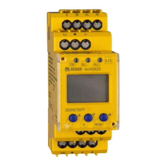 Bender ISOMETER isoUG425 Manual Del Usuario Y Mantenimiento