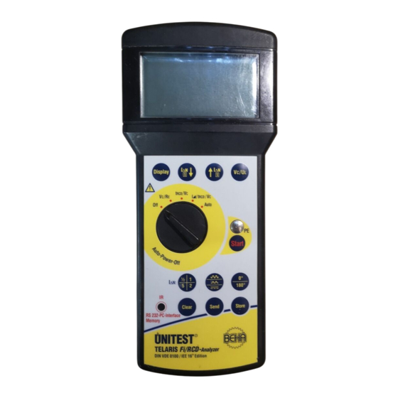 Unitest TELARIS 0100 Instrucciones Para El Manejo
