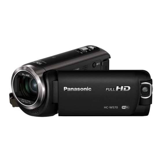 Panasonic HC-W570 Instrucciones De Funcionamiento