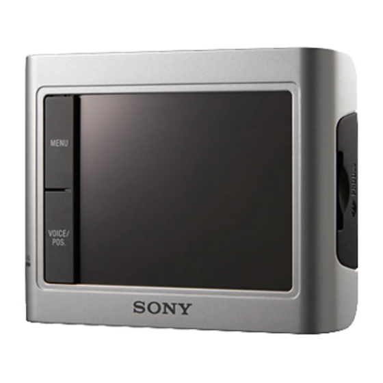 Sony nav-u NV-U44 Información Importante