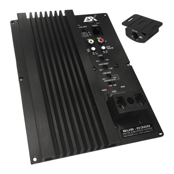 ESX SUB-D300 Manual De Instrucciones
