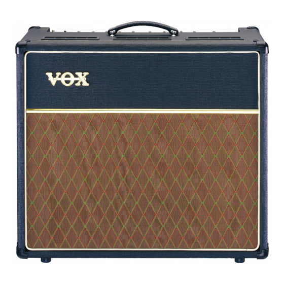 Vox AC30CC1 Manual De Usuario