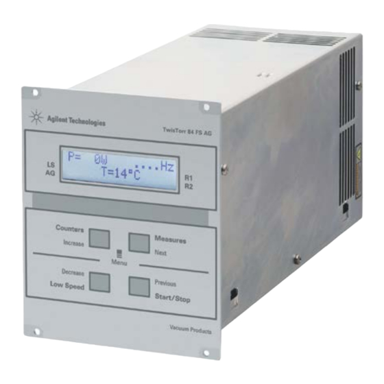 Agilent Technologies TwisTorr 84 FS AG Serie Manual De Instrucciones
