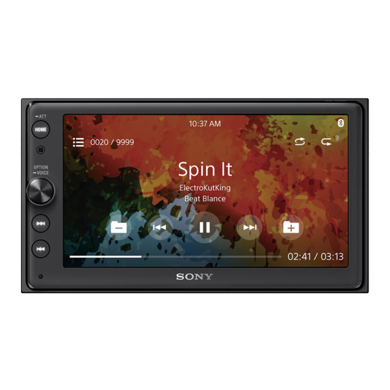 Sony XAV-AX100 Manual De Instrucciones