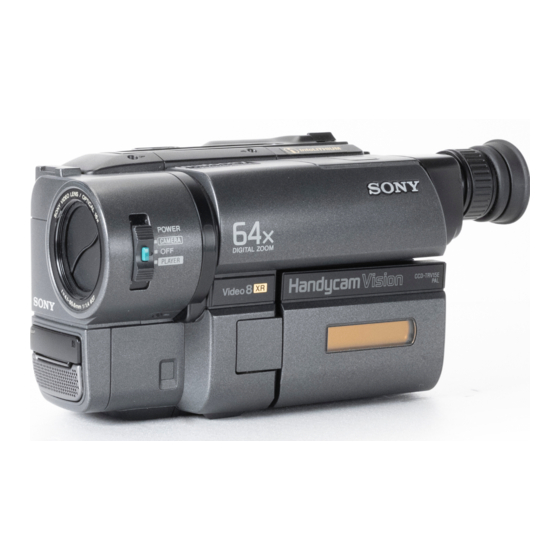 Sony Handycam Vision video Hi8 XR Manuales