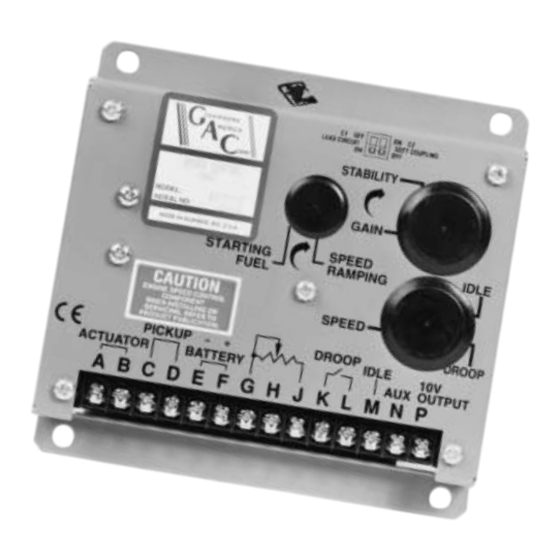 GAC ESD 5500E Serie Instrucciones De Ajuste