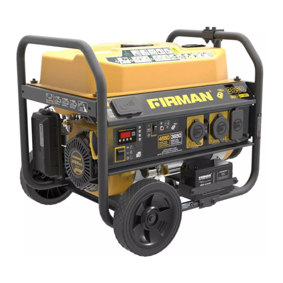 Low Oil Shutdown; Do Not Overload Generator Firman P03608 El Manual