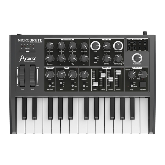 Arturia Micro Brute 540101 Manual Del Usuario