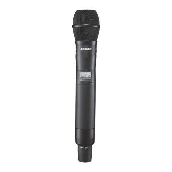 Shure AXIENT AXT200 Manuales