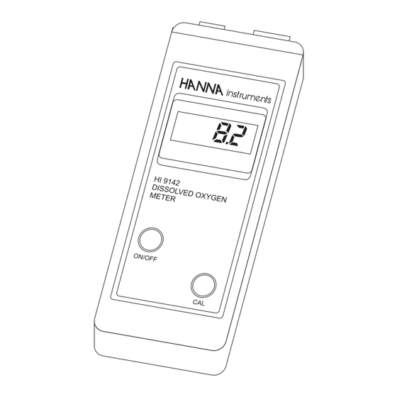 Hanna Instruments HI 9142 Manual De Instrucciones