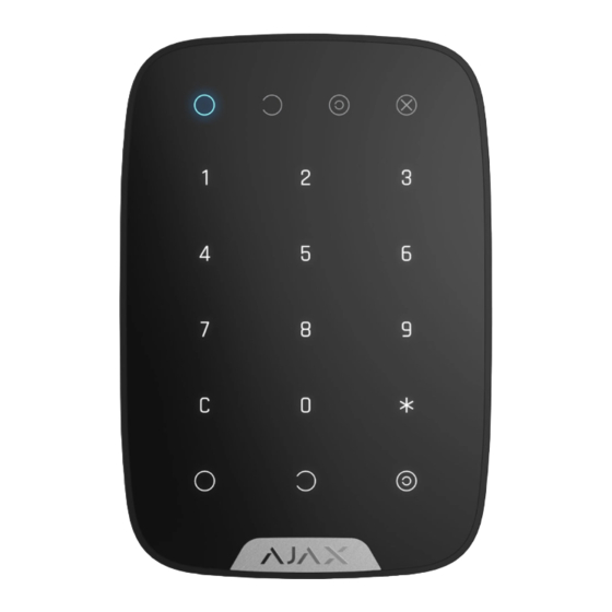 AJAX KeyPad Manuales