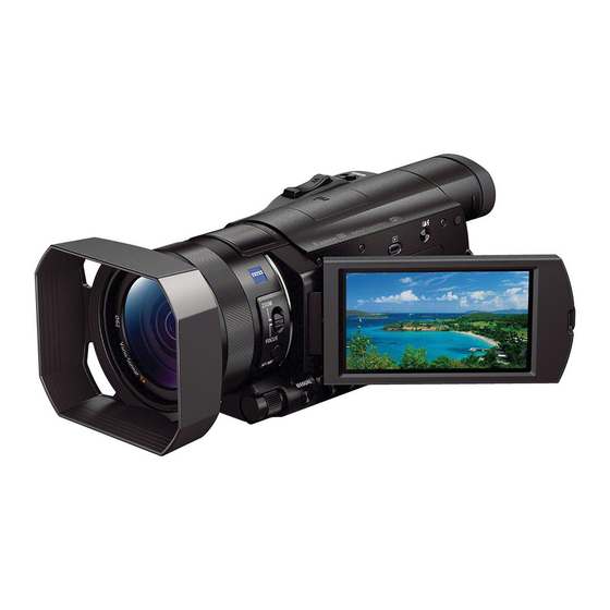 Sony FDR-AX100 Manual De Instrucciones