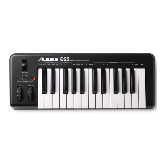 Alesis Q25 Guia De Inicio Rapido