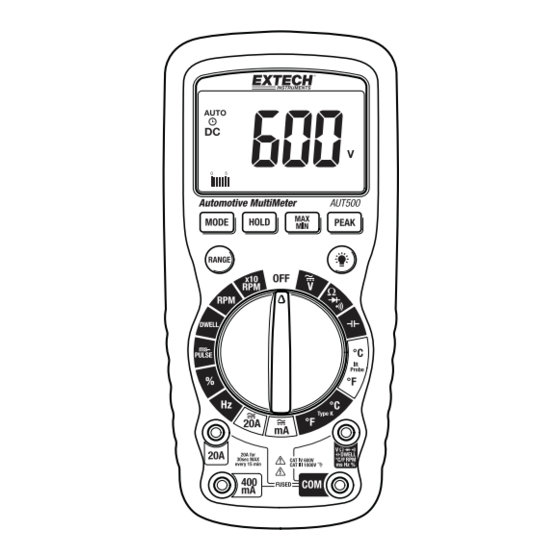 Extech Instruments AUT500 Guia Del Usuario