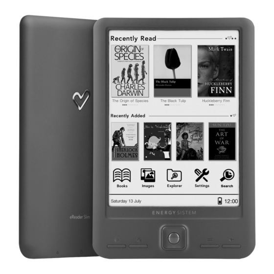 ENERGY SISTEM eReader Slim Manual Del Usuario
