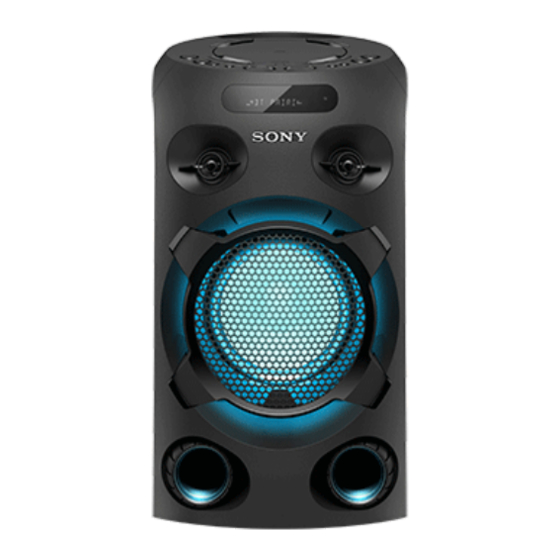 Sony MHC-V02 Guía De Referencia