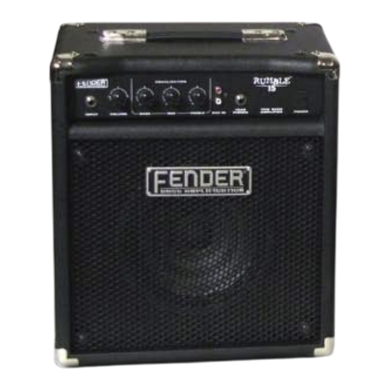 Fender Rumble 15 Instrucciones De Funcionamiento