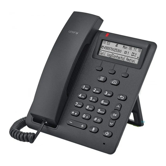 Unify OpenScape Desk Phone CP100 Manuales