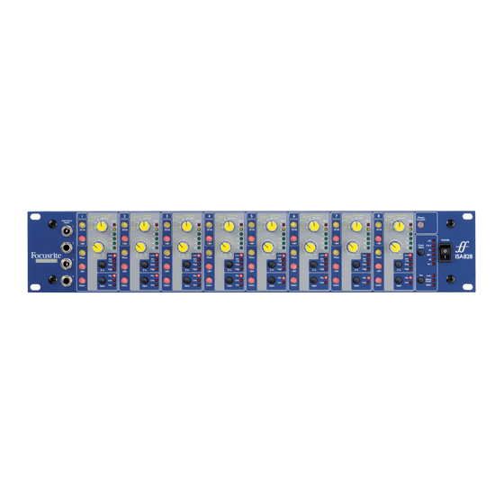 Focusrite ISA 828 Guía De Usuario