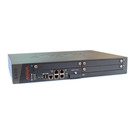 Avaya G430 Media Gateway Manuales