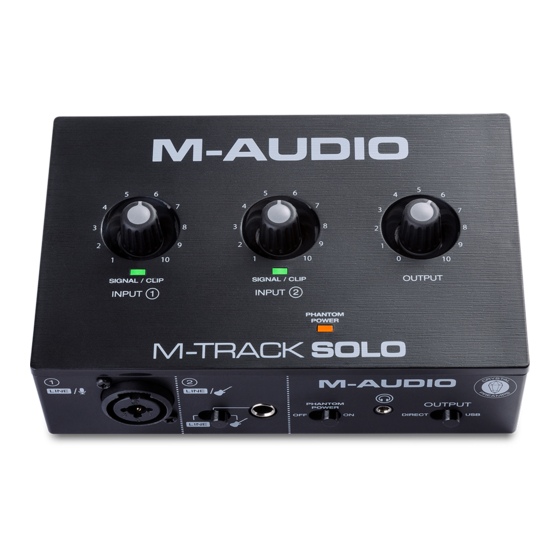 M-Audio M-Track Solo Manuales