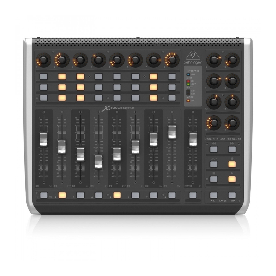 Behringer X-TOUCH COMPACT Manual Del Usuario