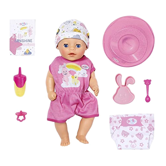 BABY born Soft Touch Little Girl Manual Del Usuario