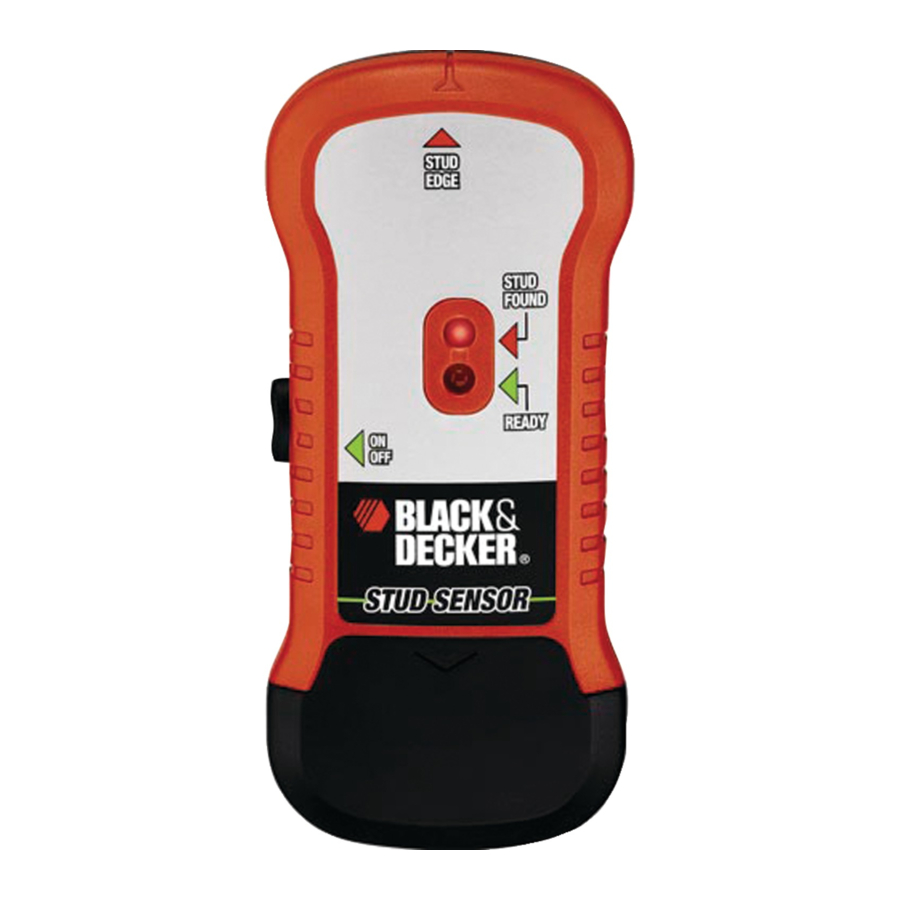 Black+Decker STUD SENSOR Manual De Instrucciones