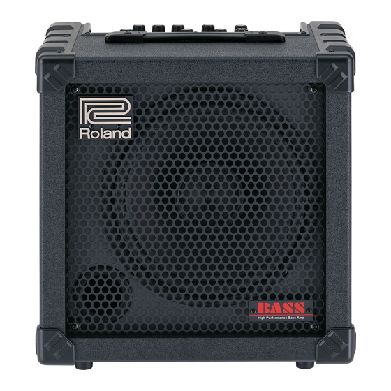 Roland CUBE-30 BASS Manual Del Usuario
