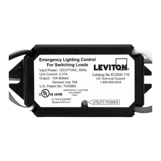 Leviton ECS00-110 Instrucciones De Instalación