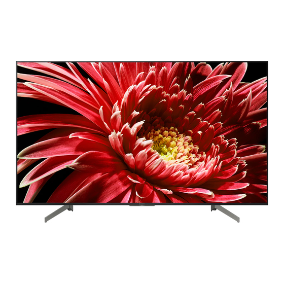 Sony BRAVIA KD-85XG85 Serie Guía De Referencia