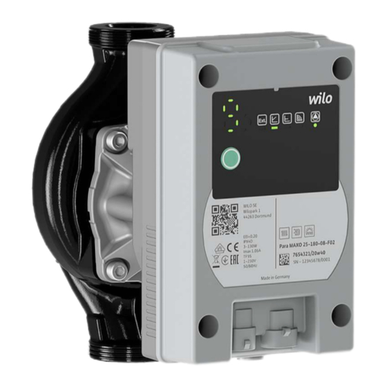 Wilo MAXO Instrucciones De Instalación Y Funcionamiento