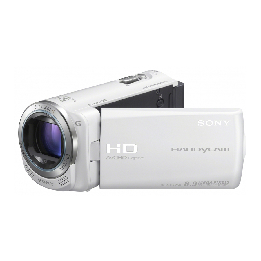 Sony Handycam HDR-CX250 Guia Del Usuario