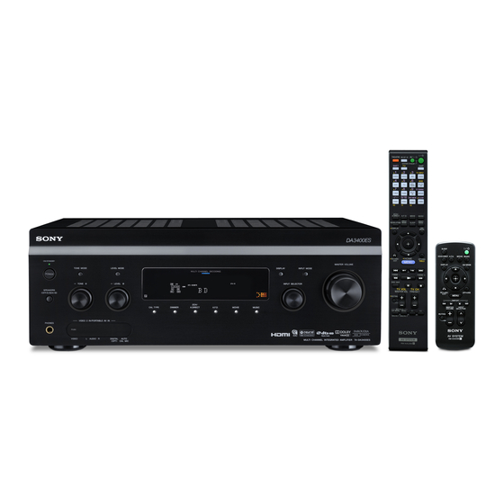 Sony STR-DA3400ES Manual De Instrucciones