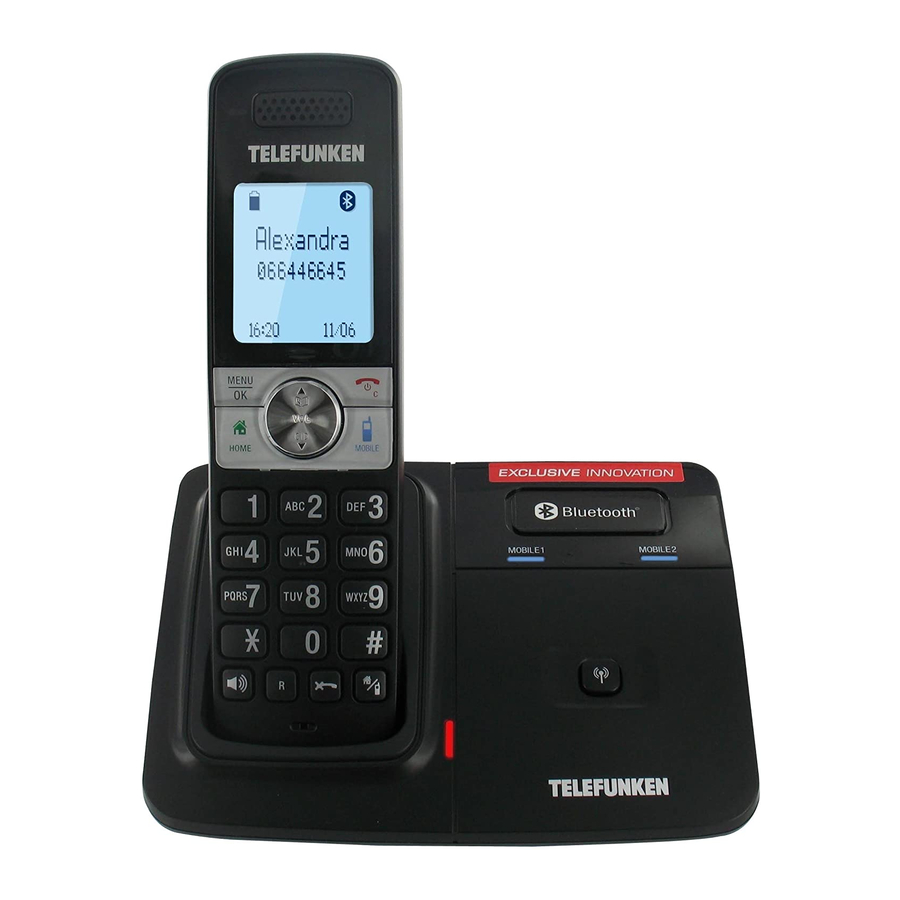 Telefunken TX 100 Bluetooth Serie Manuales