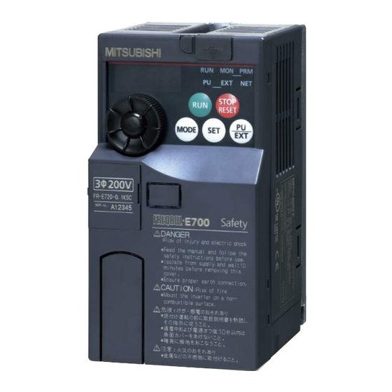 Mitsubishi Electric MELCSA E700 Guía De Inicio Rapido Y Codigos De Error