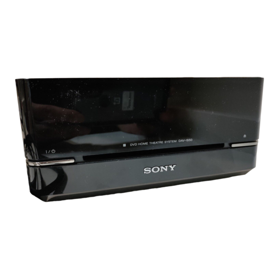 Sony DAV-IS50 Manual De Instrucciones