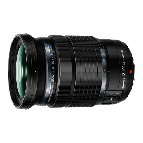 Olympus M.ZUIKO DIGITAL ED 12-100mm f/4 IS Pro Instrucciones