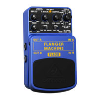 Behringer FLANGER MACHINE FL600 Guia De Inicio Rapido