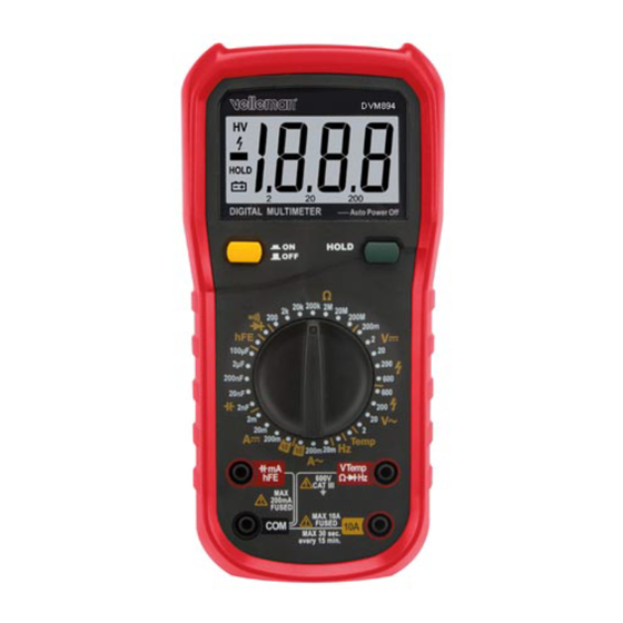 Velleman DVM894 Manual Del Usuario